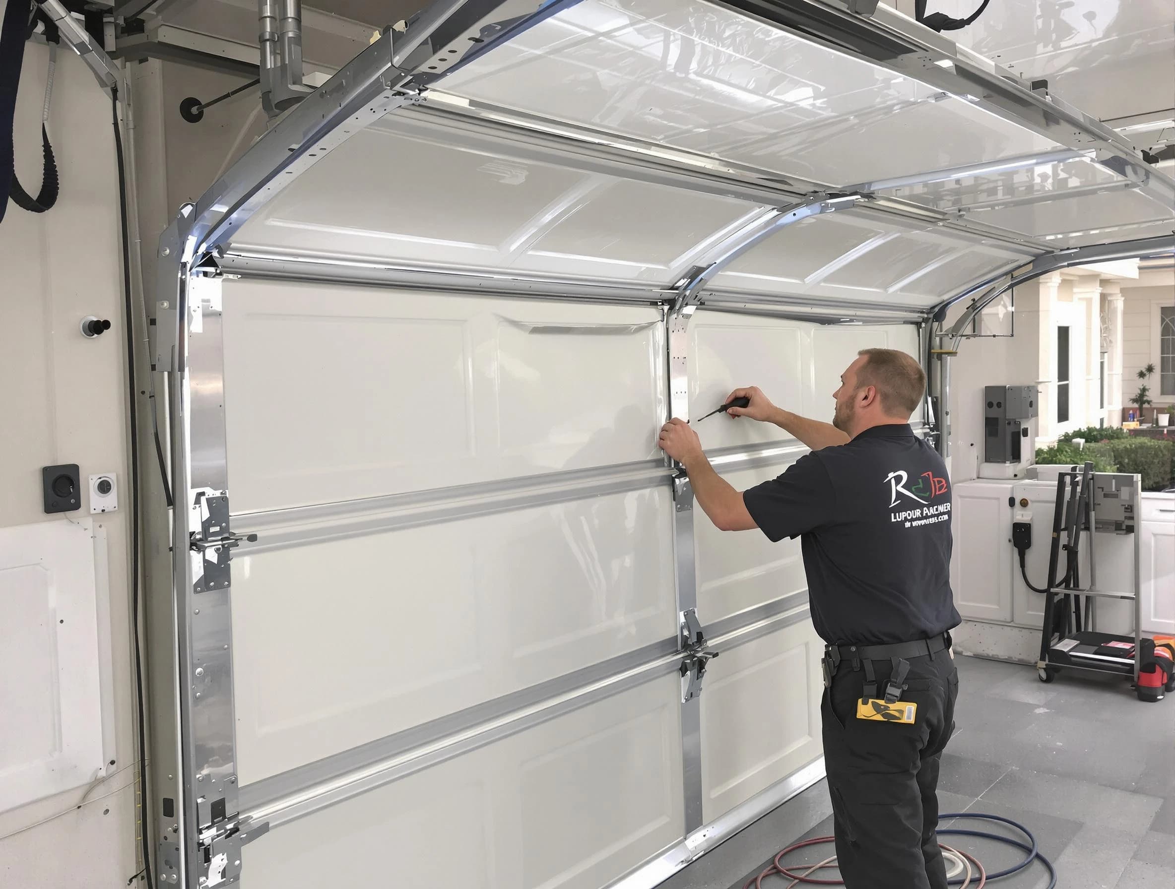 Lake Forest Garage Door Repair professional performing panel repair in Lake Forest