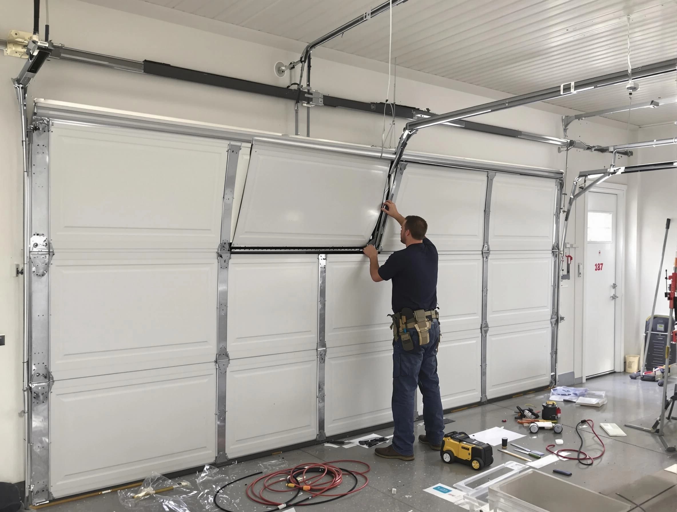 Garage Door Section Replacement in Lake Forest