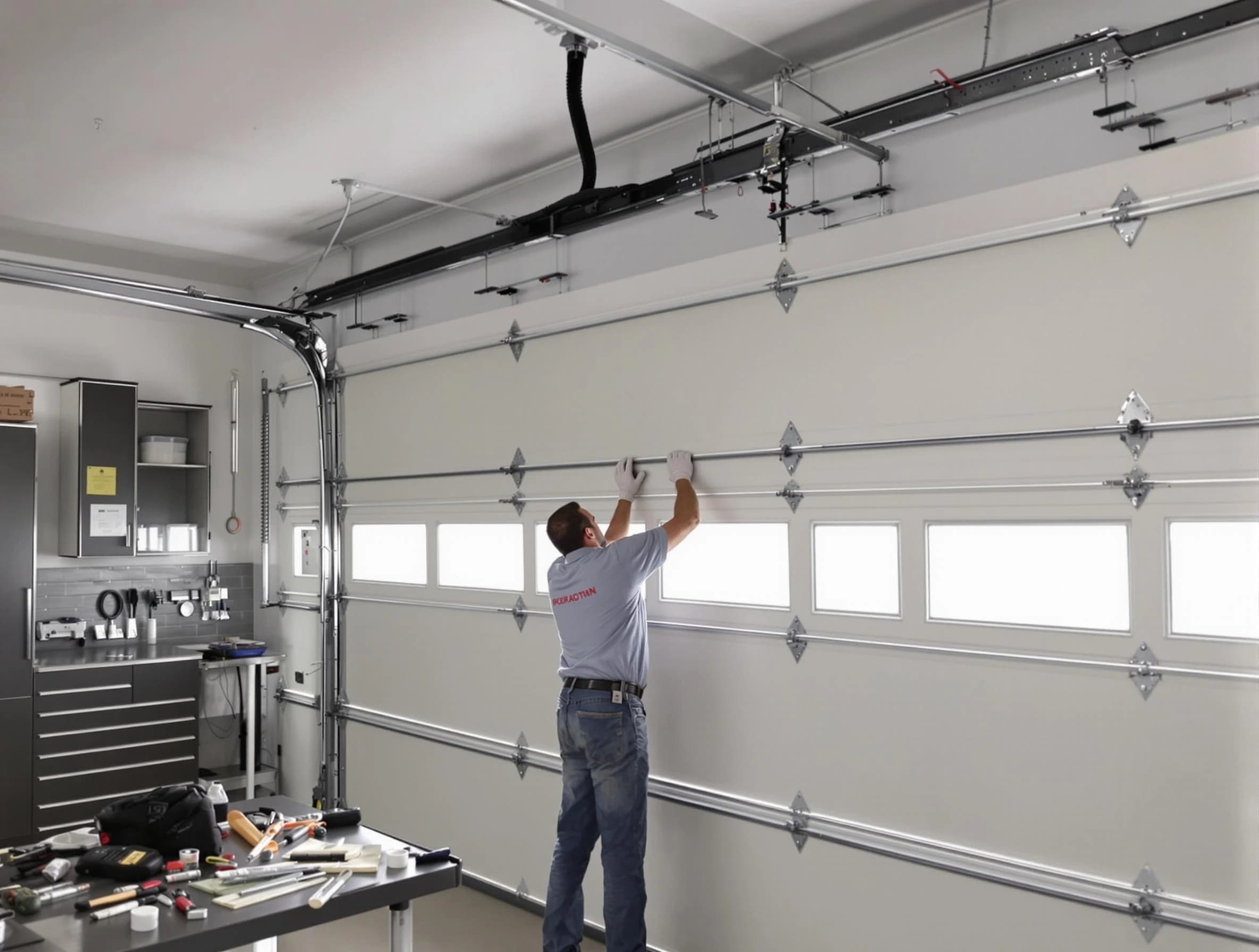 Garage Door Track Repair in Lake Forest